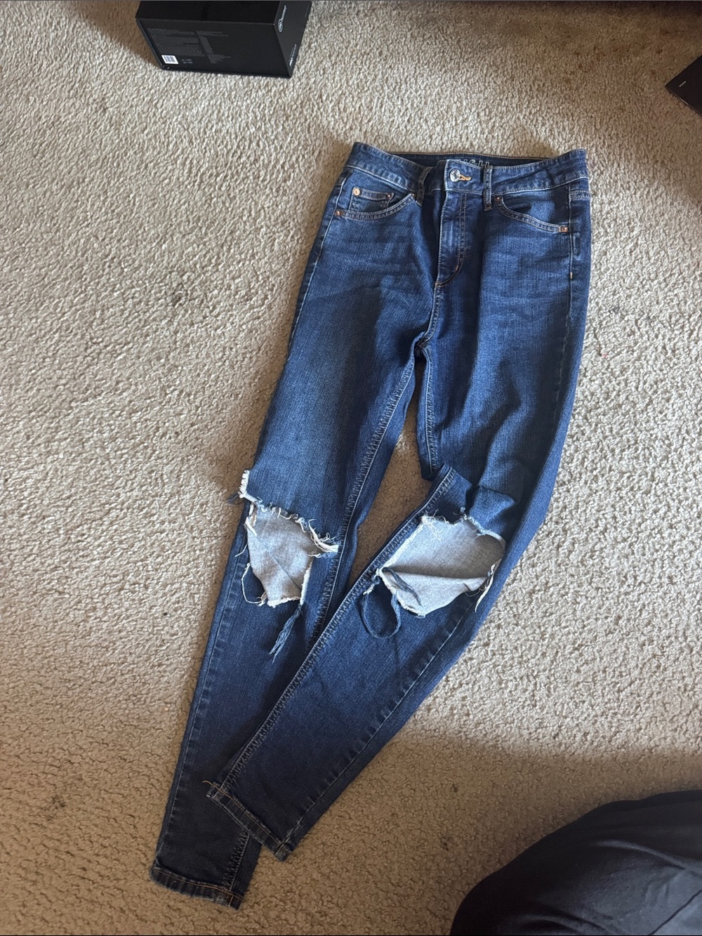 wild fable Dark Blue Distressed Skinny Jeans